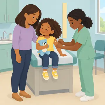 A page from the getting a shot social story