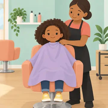 A page from the haircut social story
