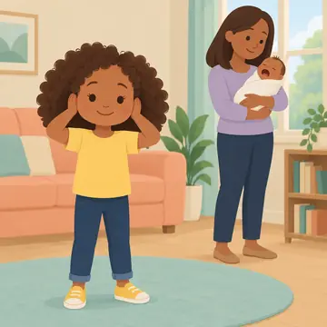 A page from the new baby social story